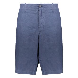 Fedeli Vico Linen Shorts - male - Fedeli - Casual Shorts - Blue - 3XL - Shorts