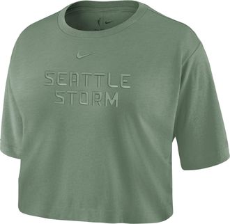 Nike Seattle Storm Nike Womens WNBA Cropped T-Shirt in Green | HQ0035-378