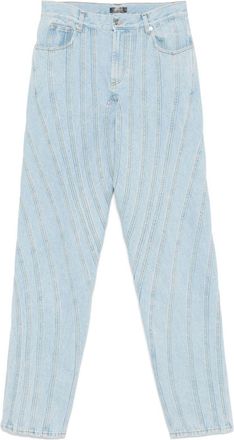 MUGLER Jeans met afwerking - Blauw