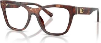 Dolce & Gabbana Square Optical Frame - Dames - Brillen - Rood - 55 MM - Accessoires