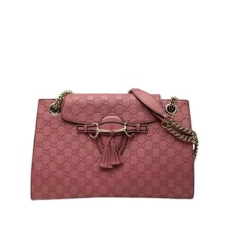 Gucci Pre-owned Emily Schoudertas - Dames - Pre-owned - Roze - Maat: ONE Size Leer