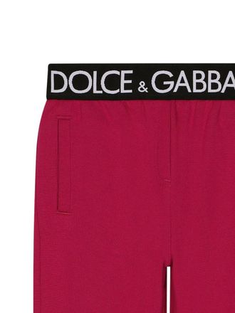 Dolce & Gabbana Cotton Jogger Trousers - Purple
