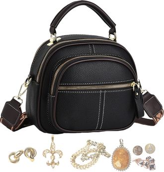 Generic Leather Bag - Fashionable Comfort Shoulder Bag, Unique Present Shoulders Bags | Shoulder Womens Multifunctional Compartment, Large Capacity Womens Tot