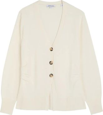 Veronica Beard buttoned V-neck cardigan - women - Cashmere - S - Neutrals