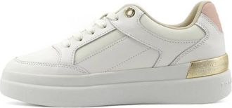 Tommy Hilfiger Lux Hardware Court Sneaker - Dames - Sneakers - Wit - 37 EU - Leer - Schoenen