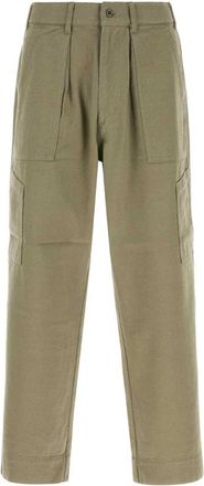 Nanam&iacute;ca Silk Nep Cotton Twill Deck Trousers - male - Nanamica - Wide Trousers - Green - W30 - Trousers
