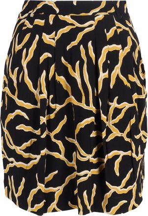 BA&SH Ba & sh Clemy Printed Mini Skirt in Black Viscose
