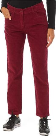 Napapijri Bordeaux Lange Broek met Geribbelde Zoom - Heren - Slim Fit Broeken - Rood - W28 - Katoen - Broeken