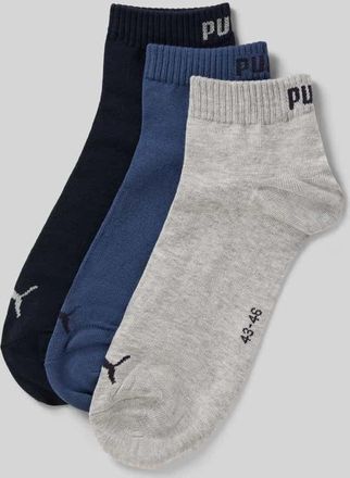 Puma Sneakersocken mit Logo im 3er-Pack in Marine, Größe 39/42