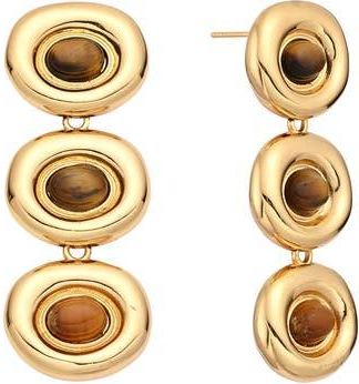 Eye Candy Los Angeles Rhea Statement Drop Earrings in Gold at Nordstrom Rack