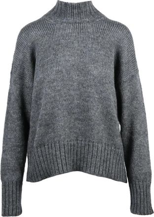 Alpha Studio Maglione a lupetto - Dames - Coltruien - Grijs - M - Wol - Truien & Vesten