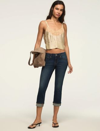 Lucky Brand Womens Mid Rise Sweet Crop