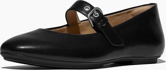 FitFlop Womens Fitflop Delicato Leather Womens All Black Narrow Fit Shoes - Size: 4