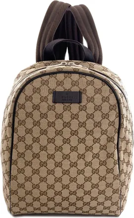 Gucci Brown Canvas Backpack (Pre-Owned)