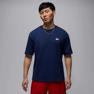 Nike Jordan Brand T-Shirt Mens Midnight Navy Sneaker Patch 100% Cotton DSGL917