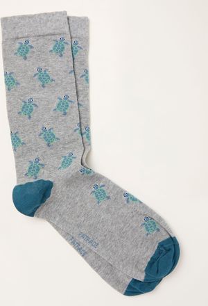 Fat Face FatFace Grey Turtle Socks