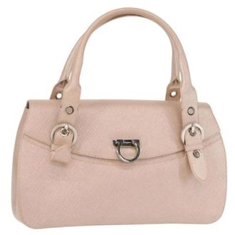 Ferragamo Pre-owned Handbags, female, Pink, Size: ONE SIZE Pre-owned Leather Handbag