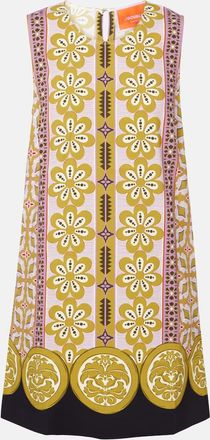 La DoubleJ Abito corto in raso stretch con stampa