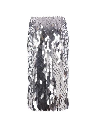 Paco Rabanne Metallic Disc Chainmail Skirt - Silver