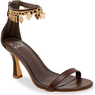 Chase + Chloe by Intouch Footwear Iridessa Charm Ankle Strap Sandal in Brown at Nordstrom Rack, Size 5.5