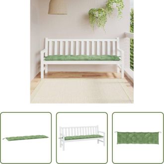 vidaXL vidaXL Cuscino per patio - Cuscino per Panca a Foglie 180x50x7 cm in Tessuto Oxford