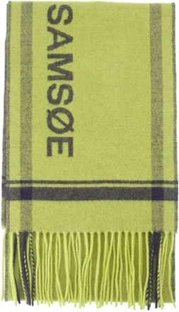 Sams&oslash;e & Sams&oslash;e Samelia Sjaal - Dames - Wintersjaals - Groen - ONE Size - Wol - Accessoires
