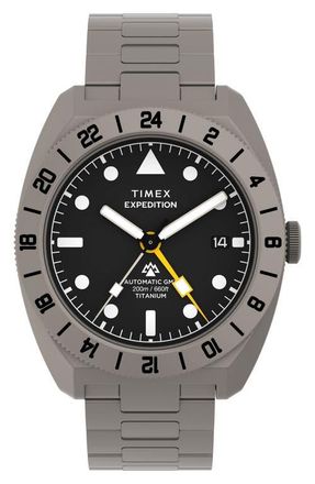 Timex Expedition Pioneer Titanium GMT Automatic Bracelet Watch, 41mm at Nordstrom