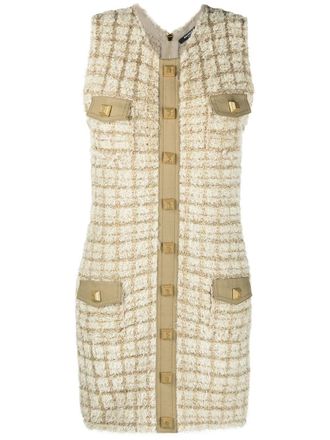 Balmain Tweed jurk - Beige