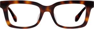 Mohala Eyewear Hapuna 52mm Low Nose Bridge Wide Width Square Optical Glasses in Cappuccino/clear Lenses at Nordstrom
