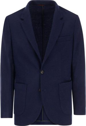 Brunello Cucinelli Brunello Cucinelli Mens Cashmere Jersey Blazer With Patch Pockets - Dark Blue - Size EU 50 (Mens)