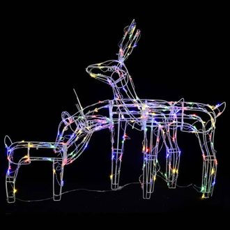 Berkfield Home Distinctive 3 Piece Christmas Light Display Reindeers 229 LEDs