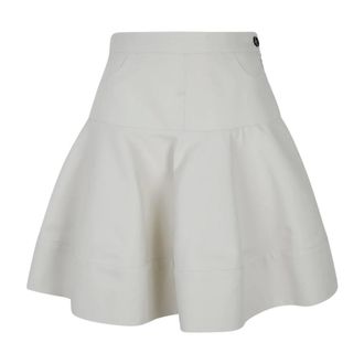 Vivetta Canvas Mini Skirt With Float Bottom - female - VIVETTA - Short Skirts - Beige - L - Skirts