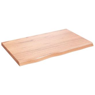 Berkfield Home Wall Shelf Light Brown 80x50x(2-4) cm Treated Solid Wood Oak