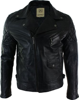 TruClothing Vintage Leather Biker Jacket