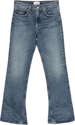 A Gold E Flared Regenerative-cotton Jeans