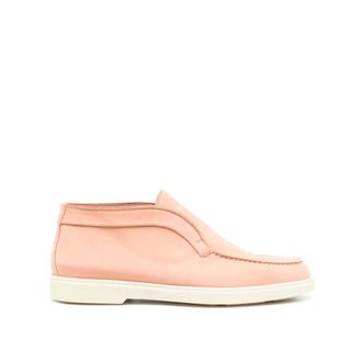 Santoni Schoenen, Dames, Oranje, 38 EU, Leer, Leren Loafers