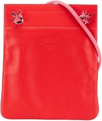 Herm&egrave;s Pre-owned Aline Schoudertas - Dames - Vintage Schoudertas - Rood - ONE Size - Leer - Vintage