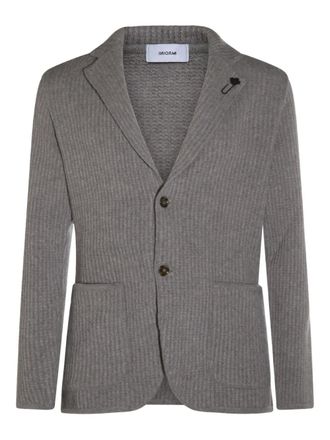 Lardini ribbed cardigan - Grey