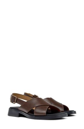 Camper Dana X-Strap Sandal in Brown at Nordstrom, Size 41