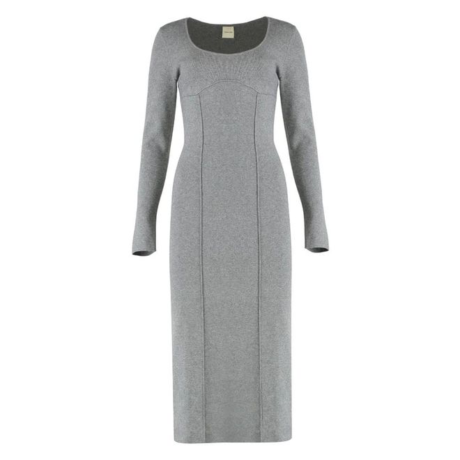 Calvin Klein Midi Dresses, female, Gray, M, Tech Knit Slim Midi Dress from  140.07 - on Stylight