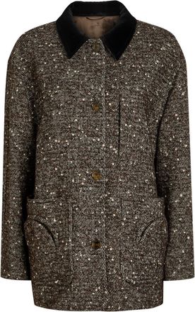 Blazé Milano Clelia Speckled Bouclé Jacket - Brown - 00 (UK4 / Xxs)