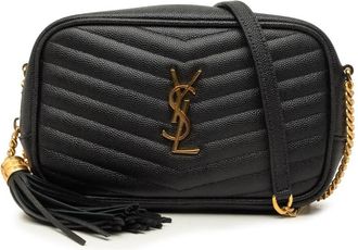 Saint Laurent Pre-owned Saint Laurent Mini Grain de Poudre Chevron Monogram Lou Camera Bag Ladies PWGV259XF1AR3O6K
