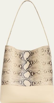 Mansur Gavriel Everyday Cabas Snakeskin-Embossed Tote Bag