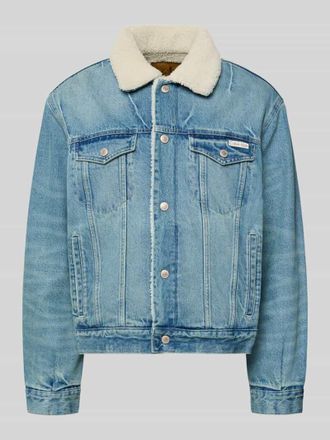 Calvin Klein Jeans Jeansjacke mit Knopfleiste in Hellblau, Gr&ouml;&szlig;e XS