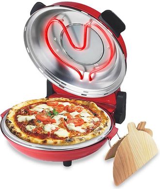 Cecotec Forno elettrico Pizza Grill Fun Pizza&Co Mamma Mia Vista, 1200 w, Timer 15min, Temperatura maxde 420&ordm;C in 3min, Finestra de display, piastra pietra