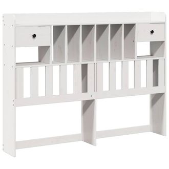 Berkfield Home Headboard with Storage White 150 cm Solid Wood Pine