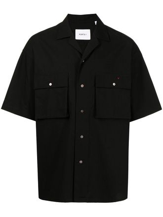 Ports V Camicia con stampa - Nero
