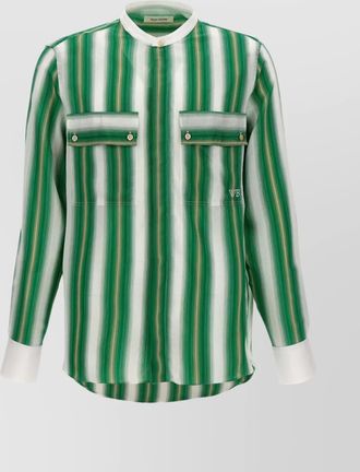 Wales Bonner rhythm striped shirt with chest pockets