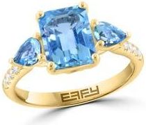 Effy Blue Topaz & Diamond Ring at Nordstrom Rack, Size 7