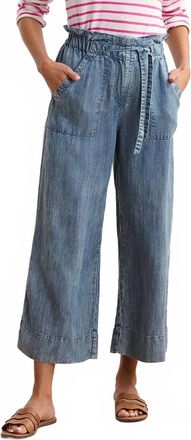Hatley Tie Front Pants In Blue Acid Rinse